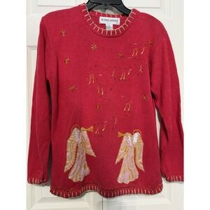 Victoria Harbour Women's Sweater‎ Red Size Medium